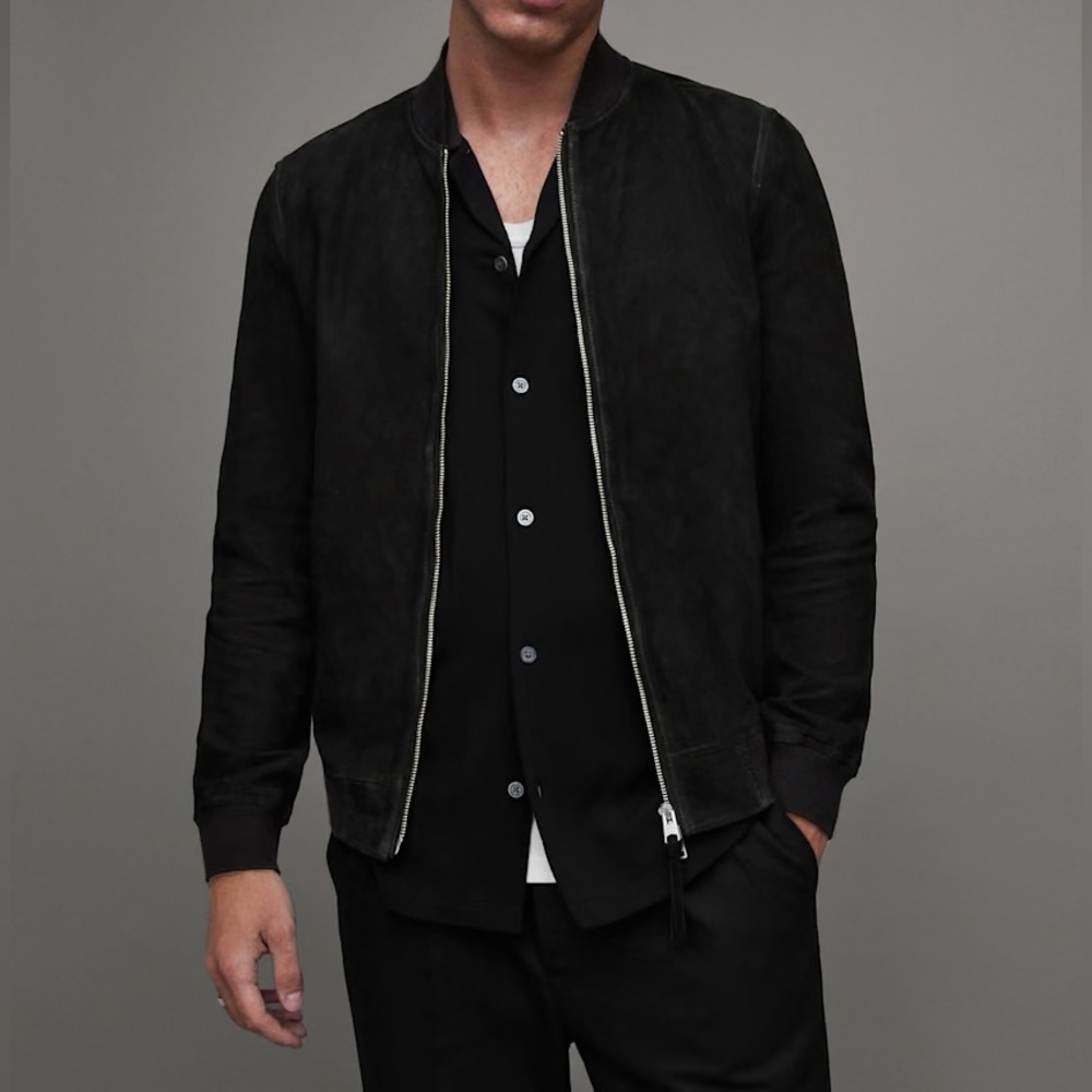 AllSaints: Ronan Suede Bomber